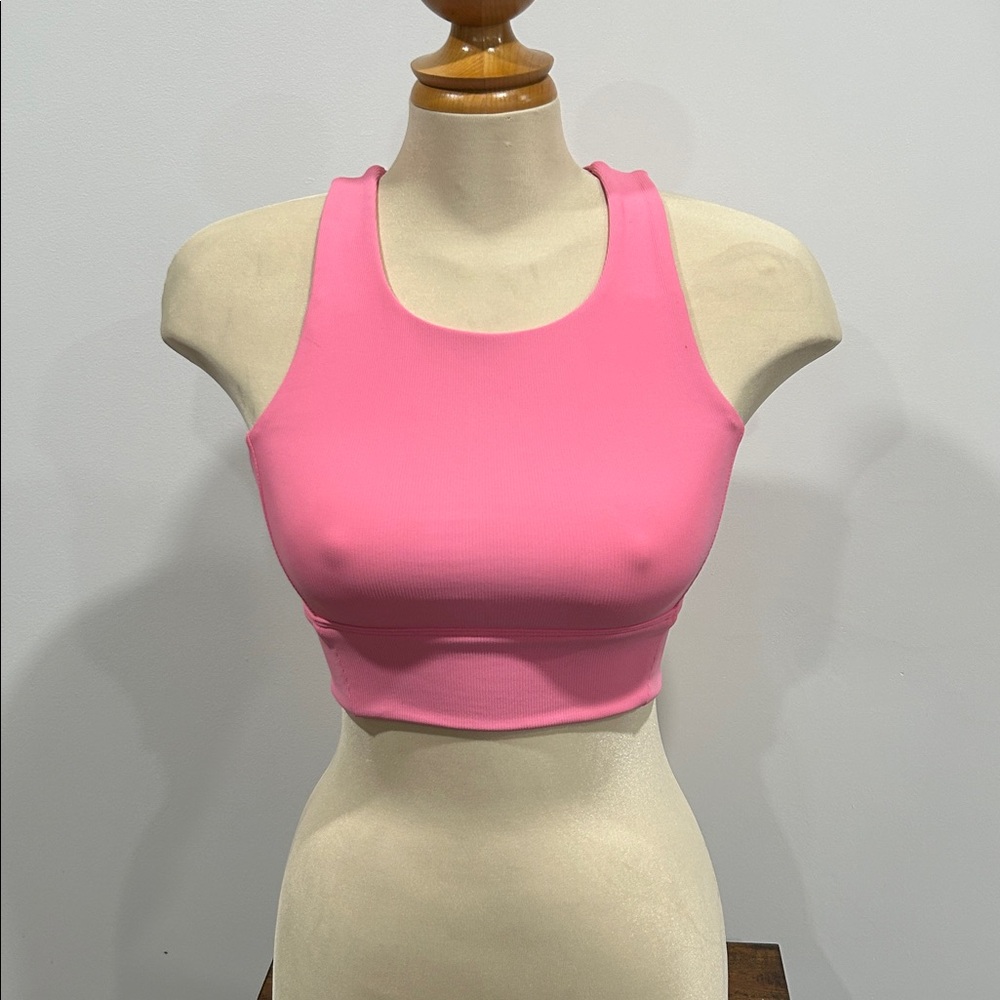 Wilo Pink Ribbed Sports bra